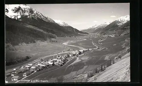 AK Scanfs, Blick hinab ins Tal auf den Ort