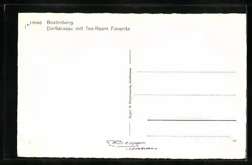 AK Beatenberg, auf der Dorfstrasse mit Tea-Room Ravorita