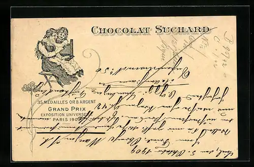 AK Chocolat Suchard, Mutter und Tochter geniessen eine Tafel Schokolade