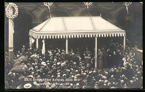AK Wien, XXIII. Eucharistischer Kongress 1912, Empfang des päpstlichen Legaten