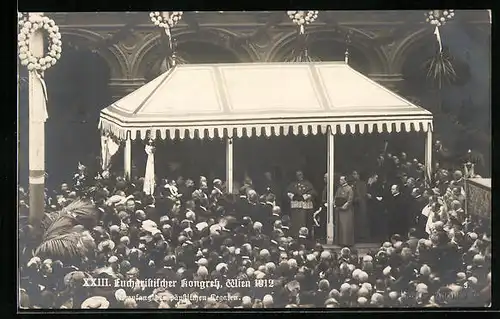 AK Wien, XXIII. Eucharistischer Kongress 1912, Empfang des päpstlichen Legaten