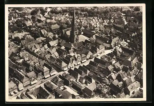 AK Nienburg a.d. Weser, Gesamtansicht vom Flugzeug aus