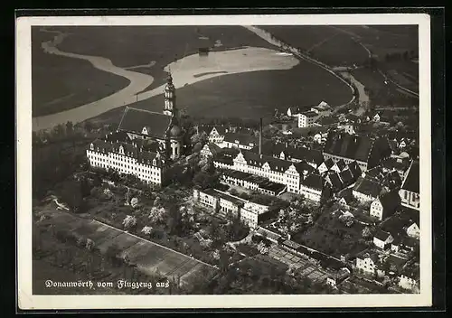 AK Donauwörth, Ortsansicht vom Flugzeug aus