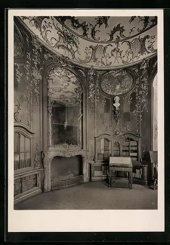 Foto-AK Potsdam, Deutscher Kunstverlag, Schloss Sanssouci, Bibliothek