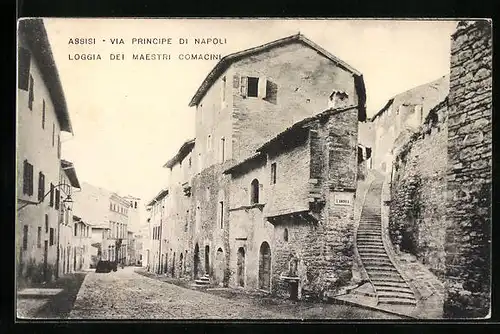AK Assisi, Via Pricipe di Napoli, Loggia dei Maestri Comacini