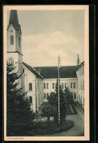AK Zangberg /Oberbayern, Erziehungs-Institut der Salesianerinnen St. Joseph, Kirchenplatz