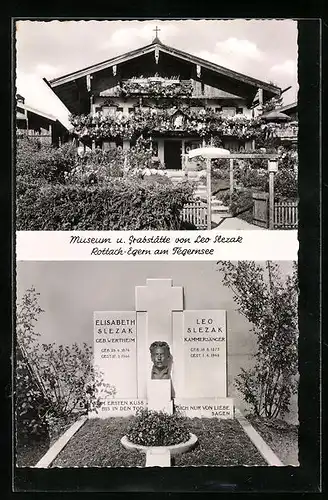 AK Rottach-Egern am Tegernsee, Museum und Grabstätte von Leo Slezak