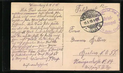 AK Weissenburg i. E., Idylle am Schwanenweiher