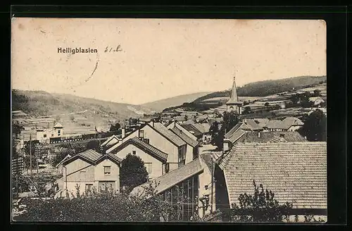 AK Heiligblasien, Teilansicht mit Kirche