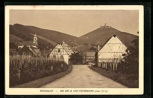 AK Orschwiller, Vue sur le Haut-Koenigsbourg