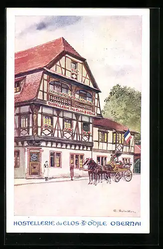 Künstler-AK Obernai, Hostellerie du Clos St. Odjile