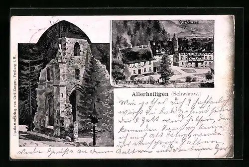 AK Allerheiligen / Schwarzwald, Ruine, Kurhäuser