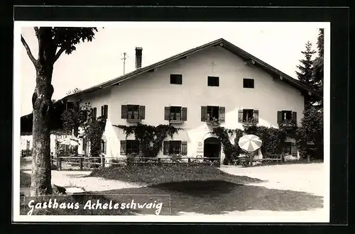 AK Saulgrub / Obb., Gasthaus Acheleschwaig