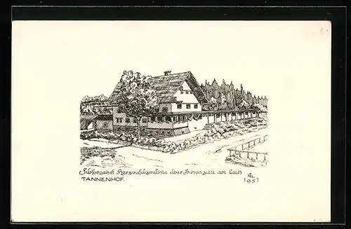 AK Schongau am Lech, Fürsorgehof Herzogsägmühle, Tannenhof