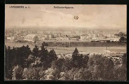 AK Landsberg a. L., Blick auf die Artillerie-Kaserne