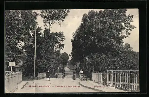 AK Ailly-sur-Somme, Avenue de St-Sauveur