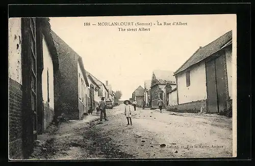 AK Morlancourt, la Rue d`Albert
