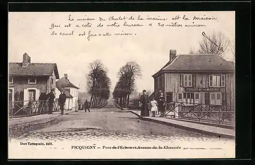 AK Picquigny, Pont de l`Ecluse et Avenue de la Chaussee