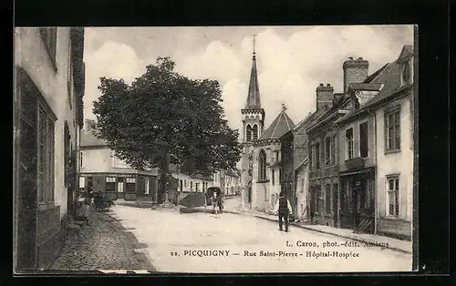 AK Picquigny, Rue Saint-Pierre, Hopital-Hospice