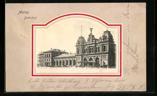 AK Mainz, vor dem Bahnhof