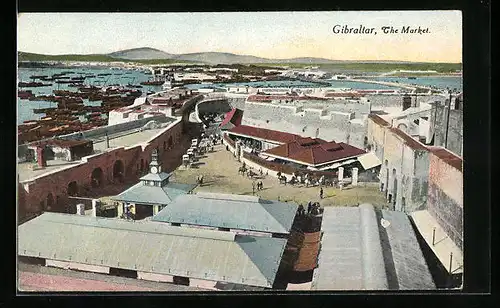 AK Gibraltar, at the Market, the Bay in the Background