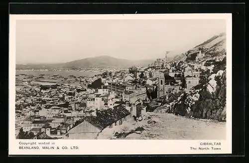 AK Gibraltar, the North Town and ships at the bay