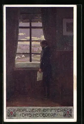 Künstler-AK Ernst Kutzer: Adalbert Stifter Nr. 104: Das Heidedorf