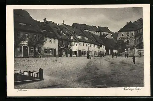 AK Pirna, am Fischerplatz