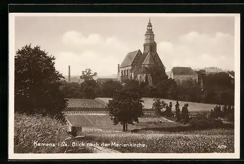 AK Kamenz i. Sa., Blick nach der Marienkirche