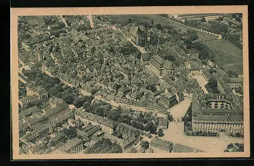 AK Ansbach / Mfr., Totalansicht, Flugzeugaufnahme