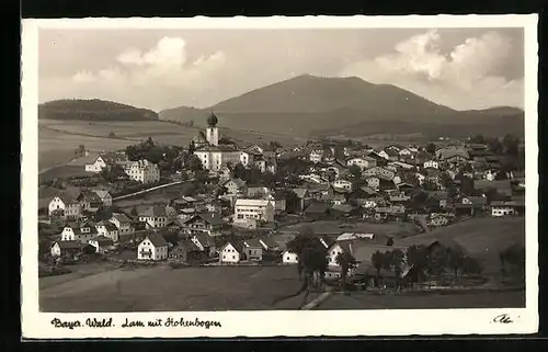 AK Lam / Bayer. Wald, Gesamtansicht mit Hohenbogen