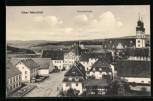 AK Obermarchtal, Teilansicht mit Schlossstrasse