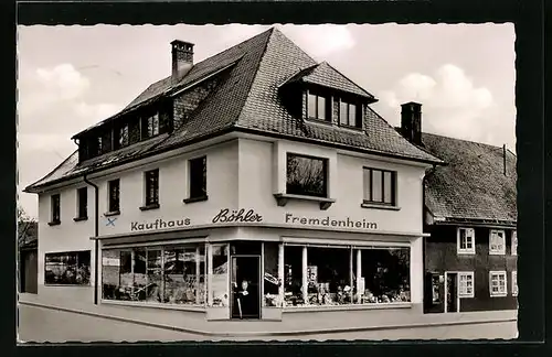 AK Häusern / Schwarzwald, Kaufhaus & Pension Böhler