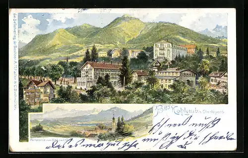 AK Bad Kohlgrub / Obb., Teil- und Gesamtansicht