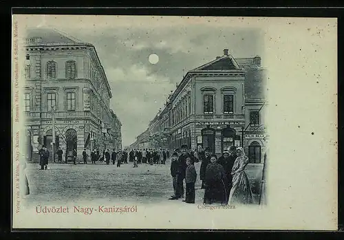 Mondschein-AK Nagy-Kanizsa, Csengeri utcza