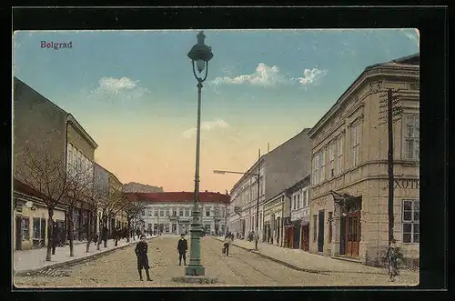 AK Belgrad, Strassenleben mit Kindern
