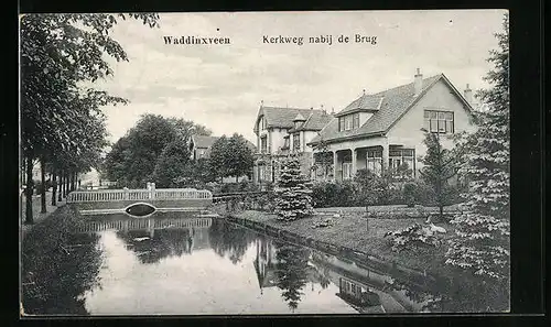 AK Waddinxveen, Kerkweg nabij de Brug