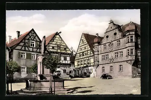 AK Wolframs-Eschenbach / Mfr., Partie am Marktplatz