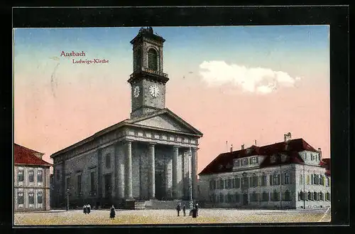 AK Ansbach, Blick zur Ludwigskirche