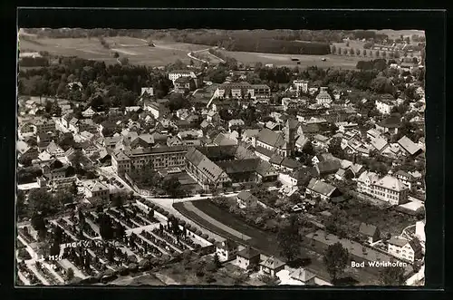 AK Bad Wörishofen, Totalansicht vom Flugzeug aus
