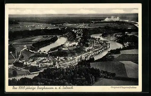 AK Burghausen a. d. Salzach, Totalansicht