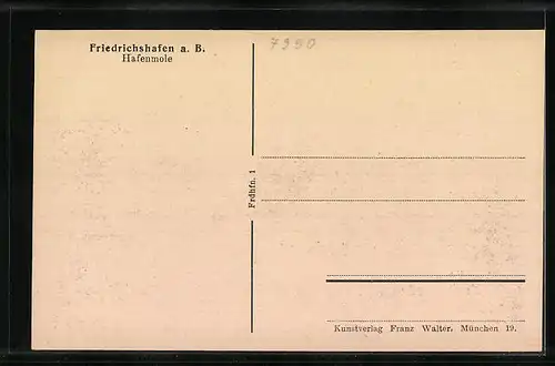 AK Friedrichshafen a. B., Partie mit Hafenmole