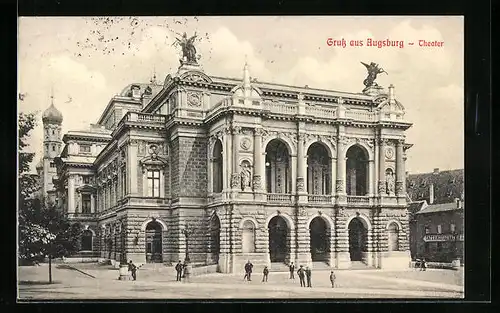 AK Augsburg, Blick zum Theater