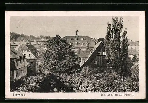AK Herrnhut, Blick auf die Berthelsdorferstrasse