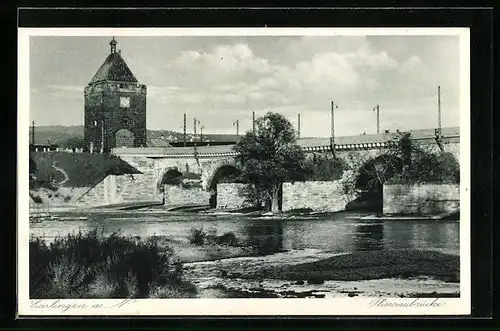 AK Esslingen a. N., Partie mit Plinsaubrücke