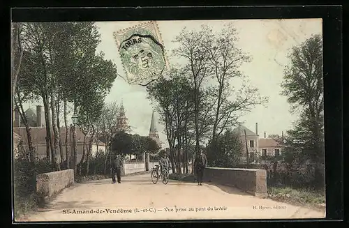 AK St-Amand-de-Vendôme, Vue prise au pont du lavoir