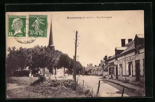 AK Montrieux, Rue Principale, Strassenpartie