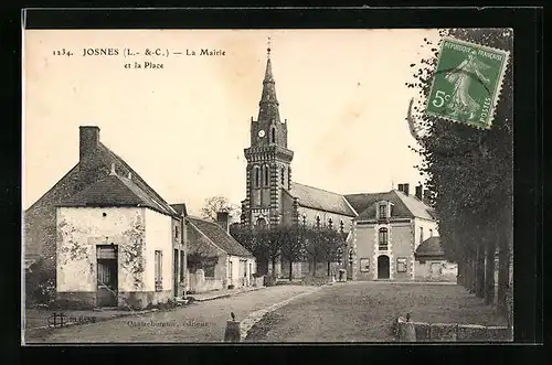 AK Josnes, La Mairie et la Place