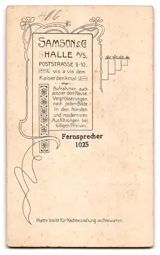 Fotografie Samson & Co., Halle a /S., Poststr. 9-10, Junger Mann und Mädchen in hübscher Kleidung