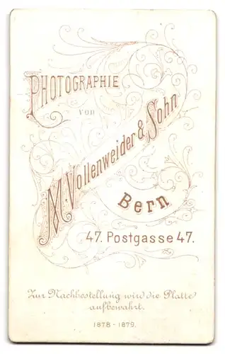 Fotografie M. Vollenweider & Sohn, Bern, Postgasse 47, Junge Dame mit Flechtfrisur